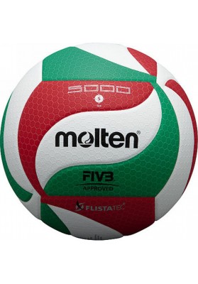 Baltas - žalias - raudonas tinklinio kamuolys MOLTEN V5M5000