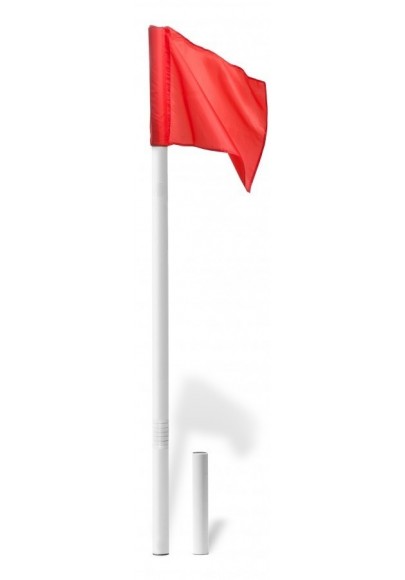 Corner flag with ground sleeve