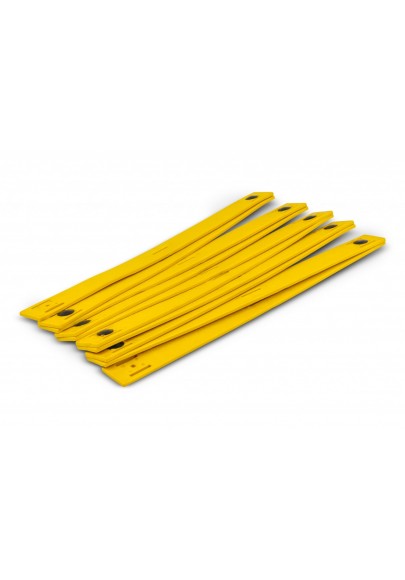Sulankstytos geltonos zigzaginės kopėtėlės