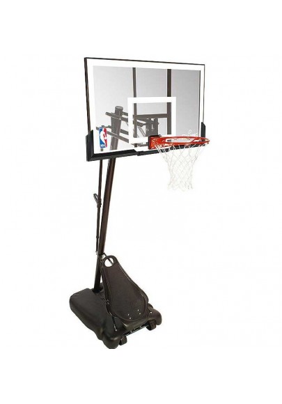 Mobilus reguliuojamo aukščio Spalding krepšinio stovas permatoma lenta