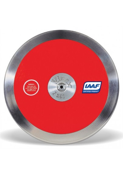 Varžybinis raudonas Vinex diskas 2 kg.