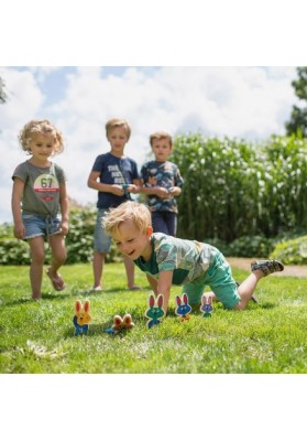Medinės kiškučių figūrėlės - žaidimas vaikams